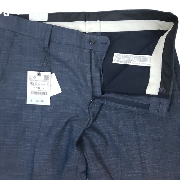 Zara~Men's Size 32 (35×29)~Gray Dress Pants Wrinkle Recovery, Relax Fit Stretch - Picture 13 of 14